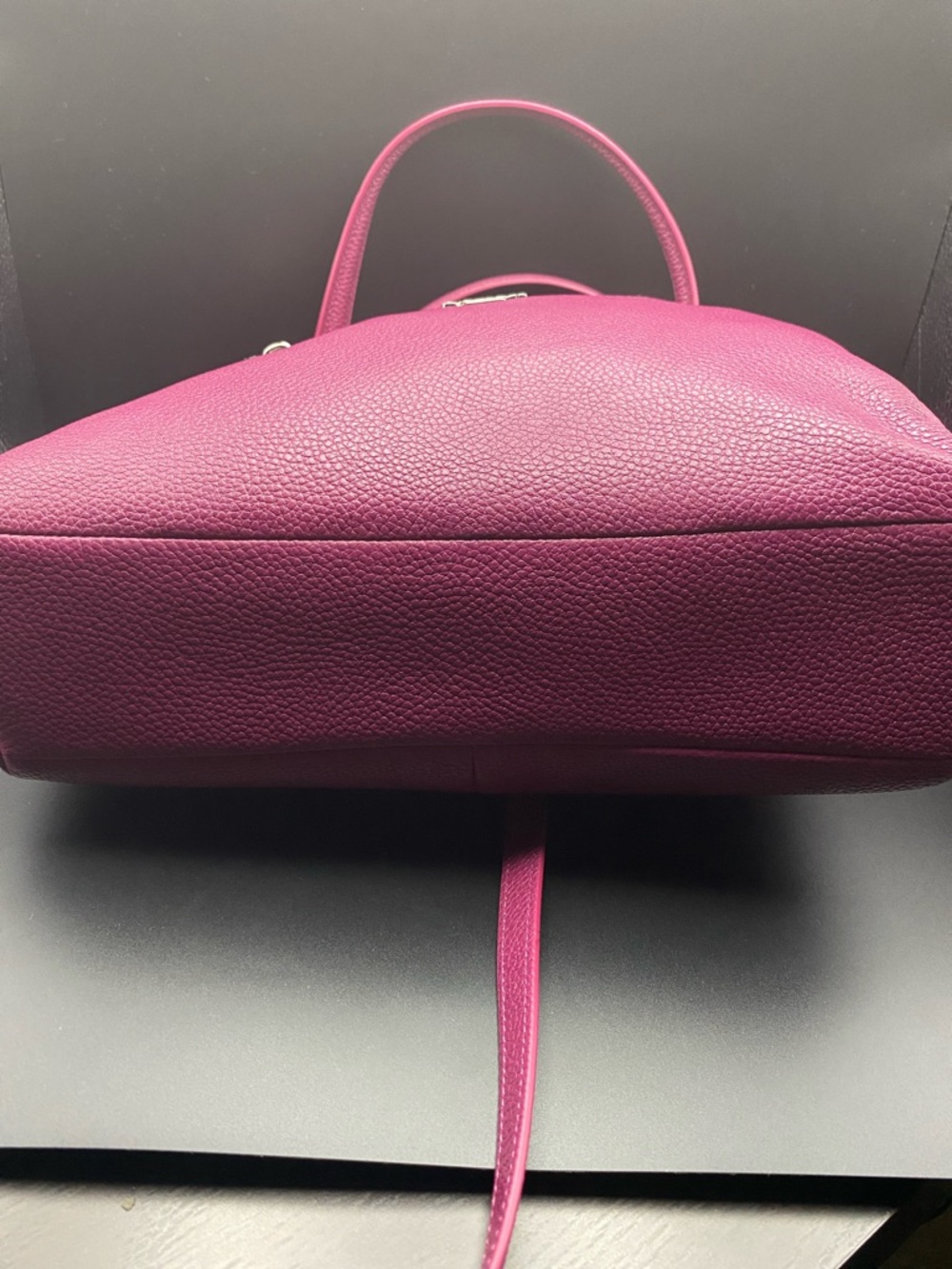 Gorgeous Magenta Colored Pebbled Coach Bag - Picture 12 of 16